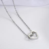 Fashion ketting hart Design holle eenvoudige Necklace(sliver)