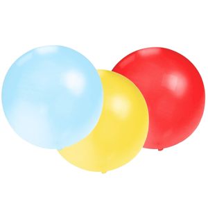 Bellatio Decorations 15x groot formaat ballonnen rood/blauw/geel met diameter 60 cm