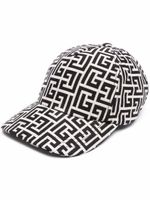 Balmain casquette à motif monogrammé - Noir