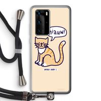 Miauw: Huawei P40 Pro Transparant Hoesje met koord