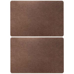 Set van 2x stuks rechthoekige placemats koper met glitters 43,5 x 28,5 cm