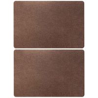 Set van 2x stuks rechthoekige placemats koper met glitters 43,5 x 28,5 cm - thumbnail