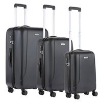 CarryOn Skyhopper kofferset TSA Trolleyset met OKOBAN Dubbele wielen Zwart