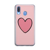 Hartje: Samsung Galaxy A40 Transparant Hoesje
