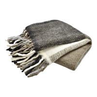 Geruite bedsprei van textiel, grijs (B/H/D) 130x170x1 cm