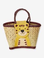 Kindermandtas TIGER rice, raffia beige