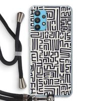 Moroccan Print: Samsung Galaxy A32 4G Transparant Hoesje met koord