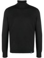 Fay fine-knit roll-neck sweatshirt - Noir - thumbnail