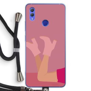 Pink boots: Honor Note 10 Transparant Hoesje met koord