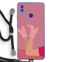 Pink boots: Honor Note 10 Transparant Hoesje met koord