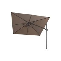 Platinum Challenger Zweefparasol T2 premium - 3x3 m. Havana Taupe