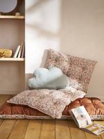 Bi-materiaal vloermatras bloemen/fluweel RETRO FLOWER kaneel