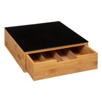 5Five Koffie cup/capsule houder - lade - bamboe hout - universeel - 30 x 10 cm