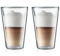 Bodum Dubbelwandige latte macchiato glazen Canteen - gepatenteerd ventiel - 400 ml - 2 stuks