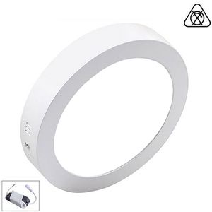 LED Downlight - Opbouw Rond 12W - Helder/Koud Wit 6400K - Mat Wit Aluminium - Ø170mm