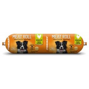 Fokker Meat Roll kip met zalm hondenvoer 10 x 800 g