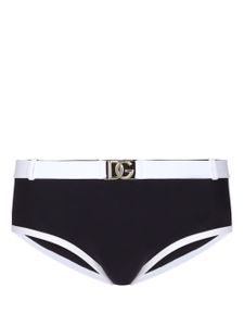 Dolce & Gabbana David logo-buckle swimming trunks - Bleu