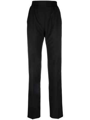 Atlein pantalon en laine à taille froncée - Noir