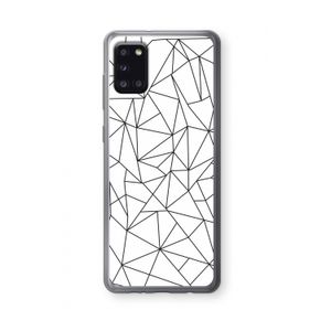 Geometrische lijnen zwart: Samsung Galaxy A31 Transparant Hoesje