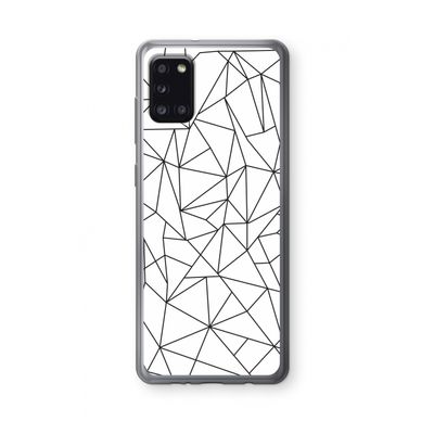 Geometrische lijnen zwart: Samsung Galaxy A31 Transparant Hoesje