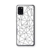 Geometrische lijnen zwart: Samsung Galaxy A31 Transparant Hoesje