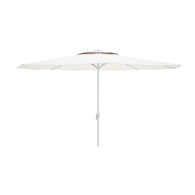 Marbueno Parasol Staal 8 Staven D270 cm Polyester Wit Tuin, Zwembad en Terras 10187