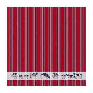 DDDDD Theedoek Friesian 60x65cm - red - set van 6