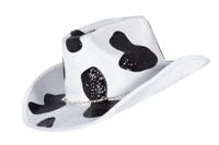 Cowboy hoed koe zwart-wit