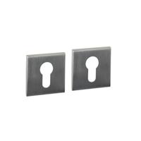 Intersteel Set van 2 cilinderrozettenTira vierkant RVS 53x53mm - 1335.103087 Intersteel Set van 2 cilinderrozettenTira vierkant RVS 53x53mm - 1335.103087