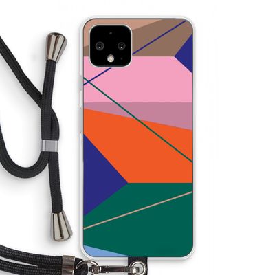 Gestalte 1: Pixel 4 Transparant Hoesje met koord