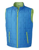 James & Nicholson JN1037 Men´s Padded Light Weight Vest - /Aqua/Lime-Green - XL