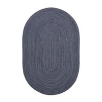 Kave Home Ovaal Vloerkleed Sadent PET, 200 x 300cm - Blauw