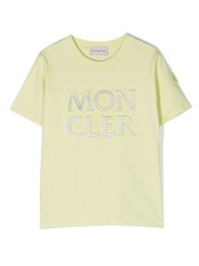 Moncler Enfant t-shirt en coton à logo embossé - Vert