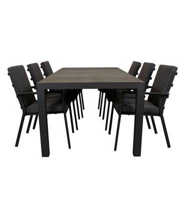 Qopps Levas tuintafel met Izard stapelbare tuinstoel