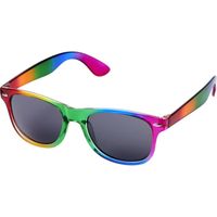Regenboog zonnebril retro voor volwassenen - thumbnail