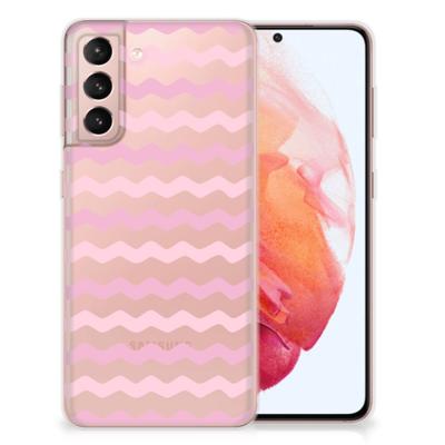 Samsung Galaxy S21 | TPU bumper | Waves Roze