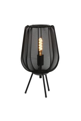 Light & Living Bohemian tafellampPlumeria zwart Ø 25cm - 1874312
