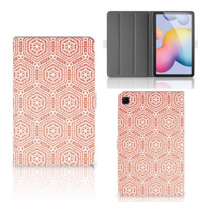 Samsung Galaxy Tab S6 Lite | S6 Lite (2022) Tablet Hoes Pattern Orange