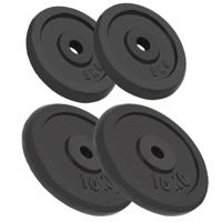 Halterschijven 4 st 2x10 kg en 2x5 kg gietijzer Halterschijven 4 st 2x10 kg en 2x5 kg gietijzer