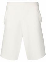 Maison Margiela short de sport en laine à détails rayés - Blanc