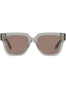 Gucci Eyewear lunettes de soleil à monture carrée imprimée - Gris