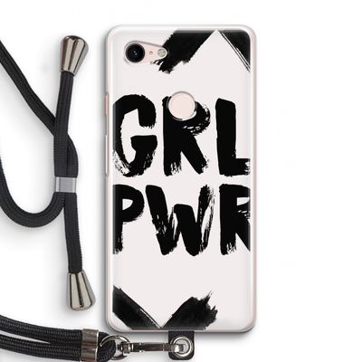 Girl Power #2: Pixel 3 Transparant Hoesje met koord