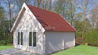 Lugarde B55 Blokhut 500x600 cm 44 mm vurenhout blank- Zadeldak- Hout- Lugarde