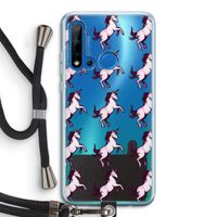 Musketon Unicorn: Huawei P20 Lite (2019) Transparant Hoesje met koord