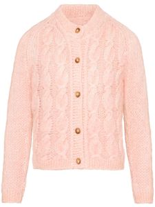 Maison Margiela cardigan en maille torsadée - Rose