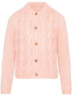 Maison Margiela cardigan en maille torsadée - Rose