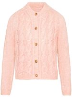 Maison Margiela cardigan en maille torsadée - Rose