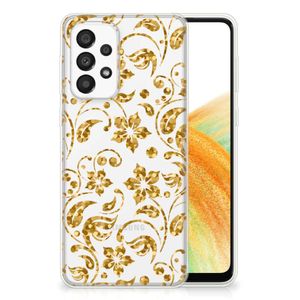 Samsung Galaxy A33 5G TPU Case Gouden Bloemen