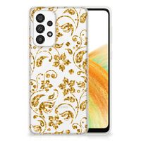 Samsung Galaxy A33 5G TPU Case Gouden Bloemen