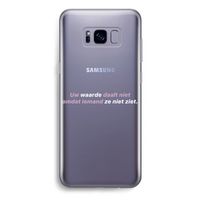 uw waarde daalt niet: Samsung Galaxy S8 Plus Transparant Hoesje